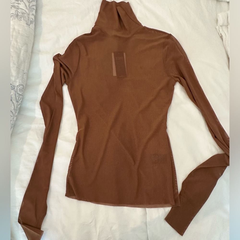 AFRM sheer stretch mesh top size XS